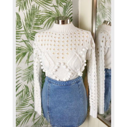 Jasmine Pom Pom Knit Sweater