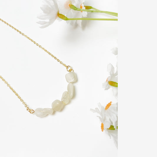 White Selenite Crystal Necklace