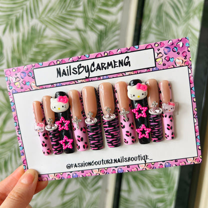 Hello Kitty Acrylic Press on nails
