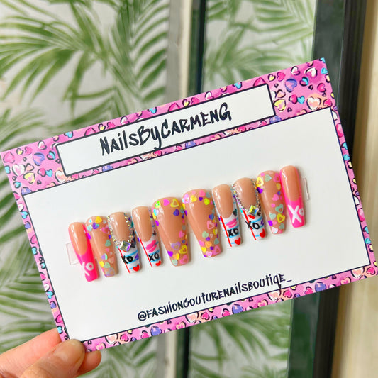 Write me a love note Acrylic Press on nails