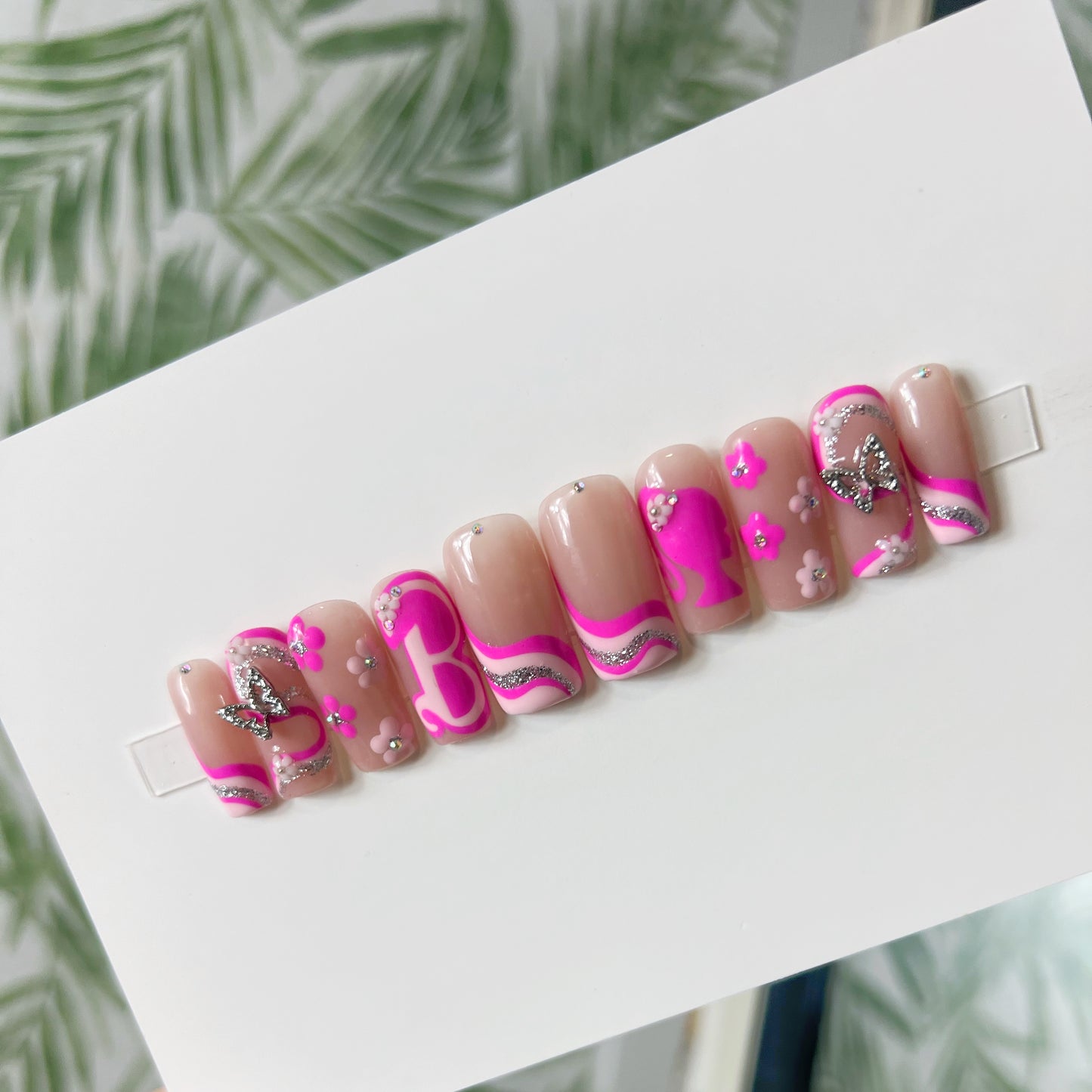 Barbie Summer Acrylic Press on nails