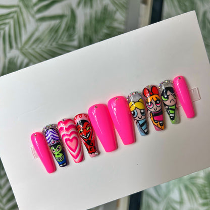 PowerPuff Girls Acrylic Press on nails