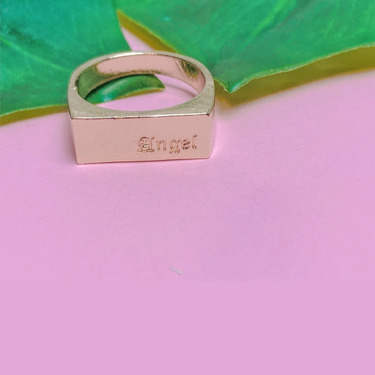Gold Engraved ring