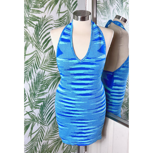 Aquamarine Knit Mini Dress