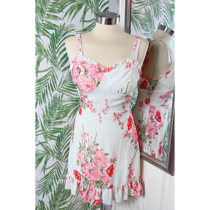 Floral Print Tie-Strap Mini Dress