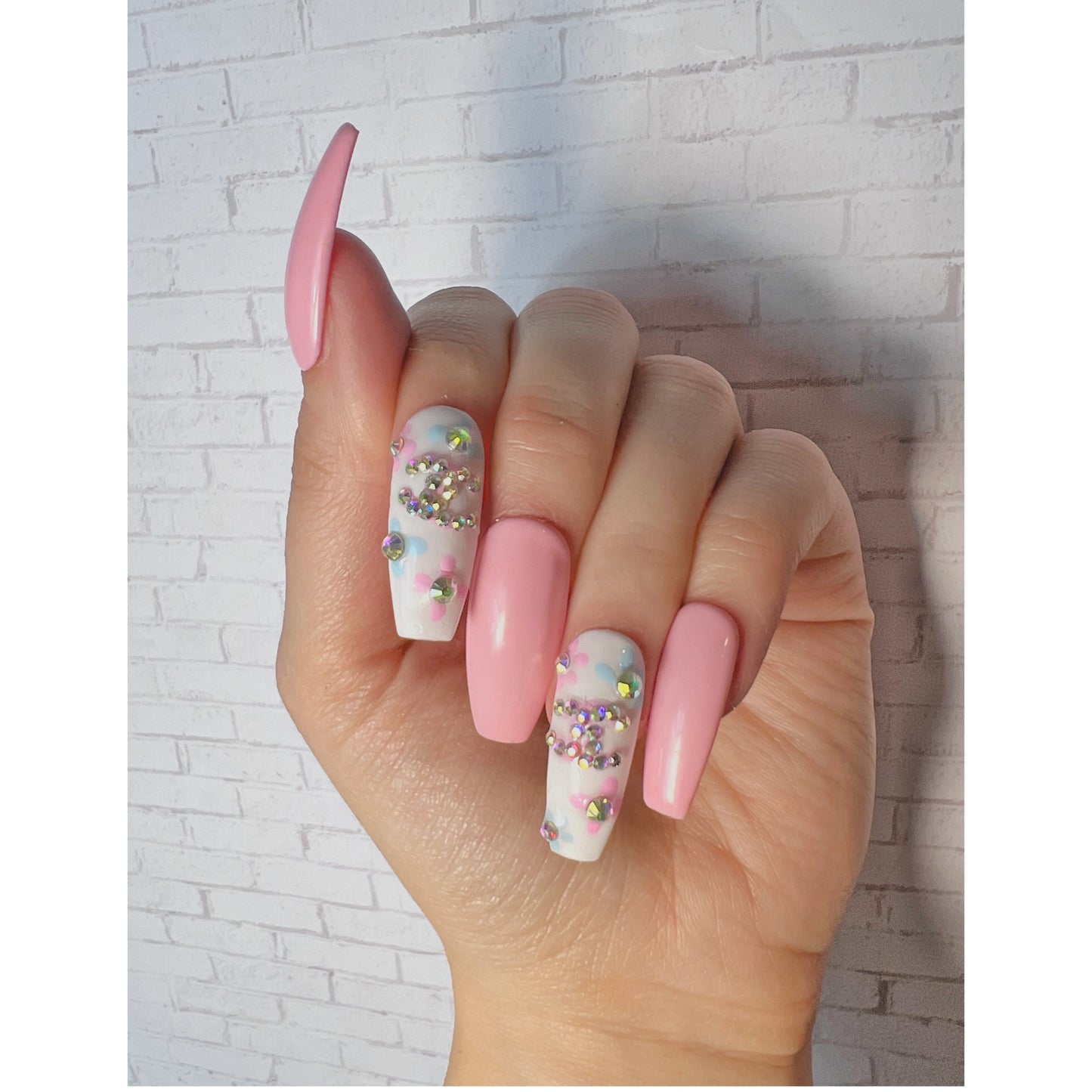 Pastel Pink Chanel Press On Nails