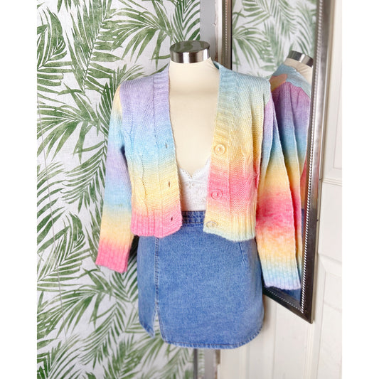 Full Of Rainbows Button Up Cardigan