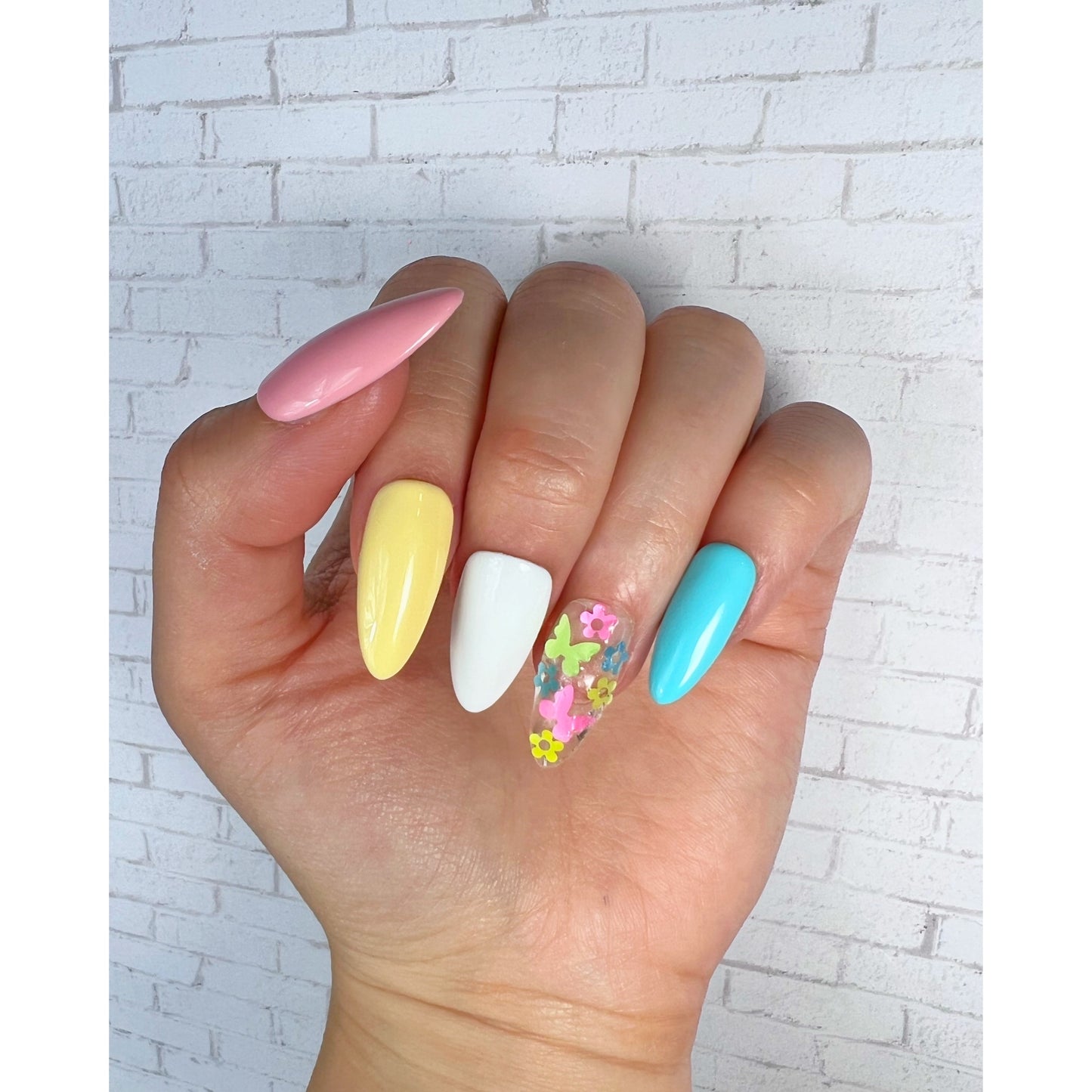 Butterfly Florals Spring Press On Nails