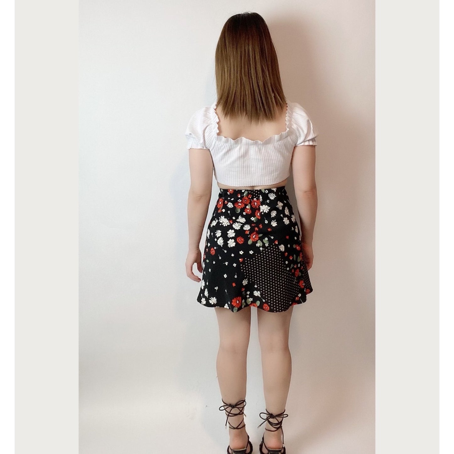 Floral Print A-Line  Mini Skirt