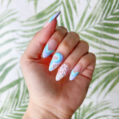 Colorful Swirls Press on nails